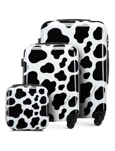 Sada kufrů z ABS-u se zvířecím vzorem Wittchen, černo-bílá, ABS