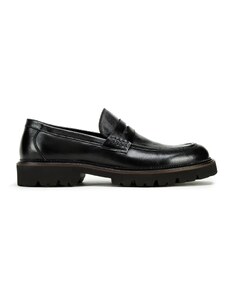 Pánské kožené boty s ozdobným lemováním Wittchen, černá, přírodní kůže