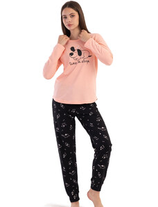 Naspani Růžové i černé pyžamo pro ženy či dívky komiks veselých pejsků, pro pejskařky 1B1861