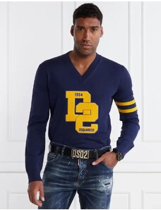 Dsquared2 Vlněný svetr College Shetland Pullover | Regular Fit