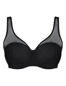 Trendyol Curve Black Silvery Mesh Detailed Covered Bra