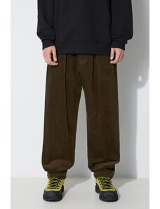 Manšestrové kalhoty Engineered Garments Carlyle Pant zelená barva, 23F1F012.WP009