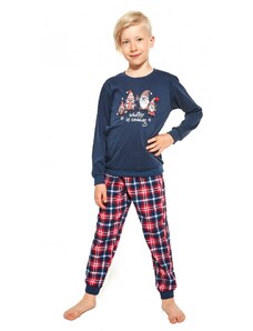 Pyjamas Cornette Kids Boy 593/122 Gnomes length/r Christmas 86-128 navy blue