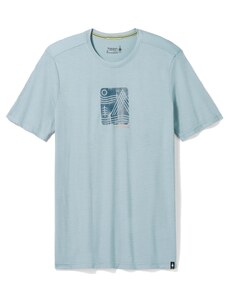 Pánské tričko Smartwool Mountain Breeze Graphic Short Sleeve Tee Slim Fit Lead