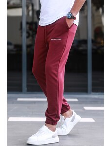 Madmext Claret Red Printed Tracksuit 5617