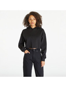 Dámská mikina Calvin Klein Jeans Cropped Embossed Logo Hoodie Black
