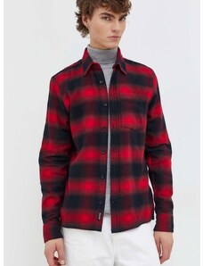 Košile Hollister Co. červená barva, regular, s klasickým límcem