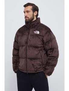 Péřová bunda The North Face Versa Velour Nuptse pánská, hnědá barva, zimní, NF0A84F7I0I1