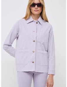 Manšestrová bunda MAX&Co. fialová barva, přechodná, oversize
