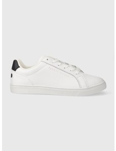 Kožené sneakers boty Tommy Hilfiger ESSENTIAL CUPSOLE SNEAKER bílá barva, FW0FW07687