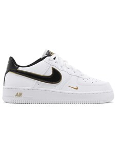 Nike Air Force 1 Low '07 LV8 Double Swoosh White Metallic Gold GS