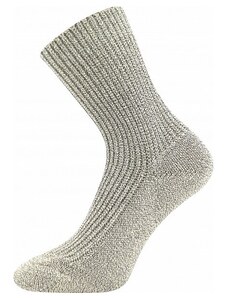 KLEŤ teplé žebrované ponožky se zdravotním lemem Boma natur 41-42