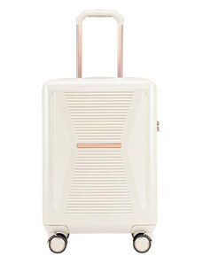 Palubní kvalitní cestovní kufr bíly Puccini pc031c-3c