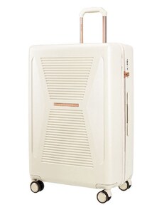 Střední bíly kvalitní cestovní kufr Puccini pc031-0