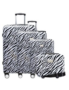 Sada 4 značkových kufru L,M,S,XS Puccini Beverly Hills zebra