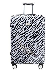 Kvalitní cestovní kufr Beverly Hills 99 l ABS8015A 10 zebra