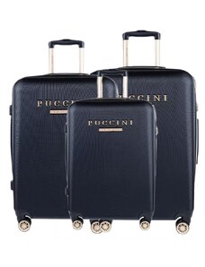 Sada 3 kufrů XL,M,S Los Angeles černá Puccini