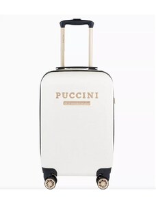 Palubní značkové kufry malé Puccini bíle 32l ABS8017C 0