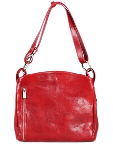 Dámské červené kožené kvalitní klasické kabelky Astrida