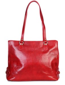 Dámské kvalitní červené kožené kabelky na rameno Meneti
