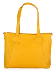 Žluté velké dámské kožené kabelky Vera Pelle Bozena