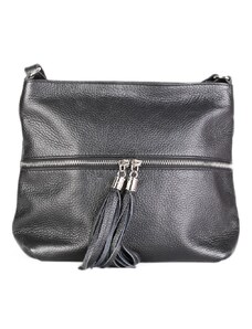 černé dámské kožené kabelky crossbody Izabela