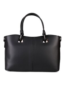 Kožená luxusní kabelka Pamela Italská černá