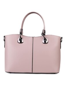Kožená luxusní kabelka Pamela Italská jemně růžová