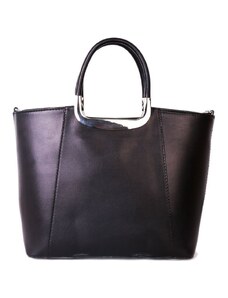 Černé dámské luxusní kožené kabelky Lubomira