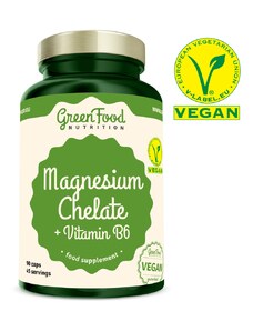 GreenFood Magnesium Chelát + Vitamin B6 90 kapslí