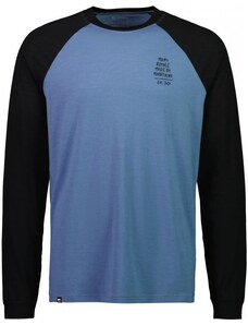 Pánské merino triko Mons Royale Icon Raglan blue slate / black