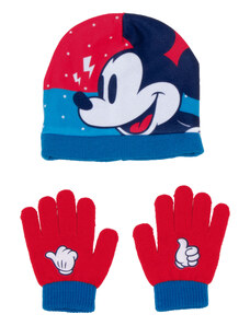 Disney Dětský set čepice/rukavice 51/54 Mickey Mouse "Happy Smiles"