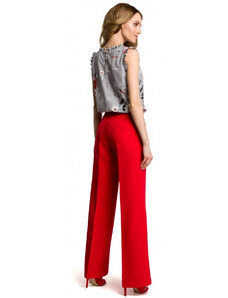 model 18001808 Široké kalhoty červené - Moe