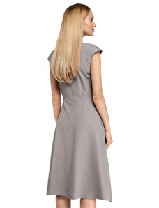 Šaty s záhyby šedé model 18002377 - Moe