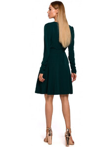 Zavinovací šaty s rukávy zelené model 18002523 - Moe