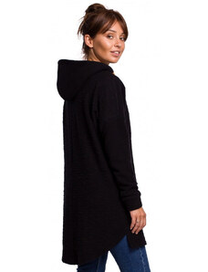 Pletený svetr se lemem černý model 15105684 - BeWear
