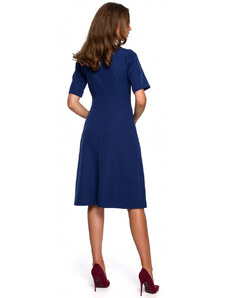 model 18003031 Zavinovací šaty tmavě modré - STYLOVE