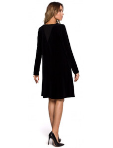 Sametové šaty střihu černé model 15107473 - Moe
