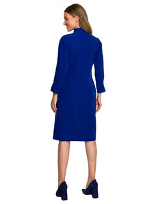 Šaty střihu s vysokým límcem královská modř model 17678229 - STYLOVE