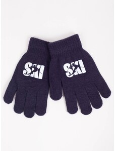 Yoclub Kids's Gloves RED-0012C-AA5A-026 Navy Blue