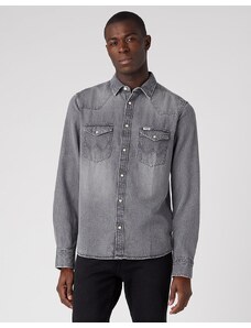 Pánská džínová košile WRANGLER 112341918 LS WESTERN SHIRT Black Authentic