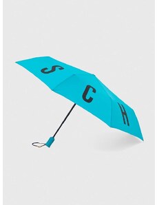 Deštník Moschino tyrkysová barva, 8911 OPENCLOSEA