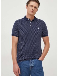 Polo Ralph Lauren Bavlněné polo tričko Ralph Lauren tmavomodrá barva, 710929073