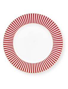 Pip Studio talíř Royal Stripes tmavě růžový, 21 cm