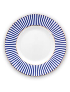 Pip Studio talíř Royal Stripes modrý, 17 cm