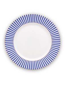 Pip Studio talíř Royal Stripes modrý, 21 cm