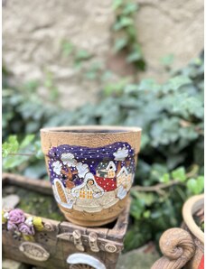Keramika Javorník Květináč malý - vánoční