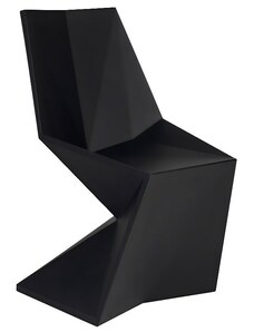 VONDOM Černá plastová jídelní židle VERTEX