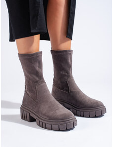 Women's grey suede ankle boots Shelovet