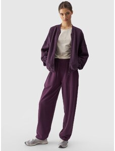 4F Dámské tepláky s širokými nohavicemi - fialové